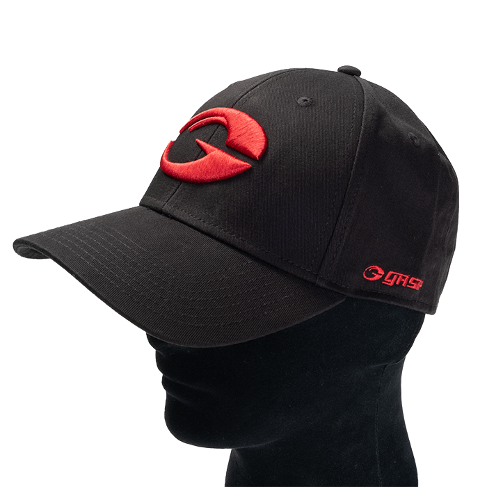 Gasp Baseball Cap, Black/Red