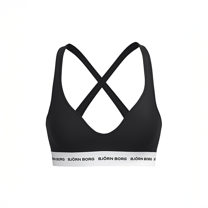 Björn Borg BH Logo Bralette Sort bomuld Large Dame