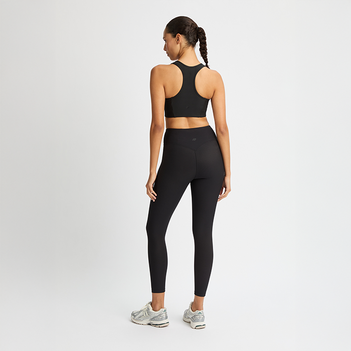 Ribstrikkede Tights Sort