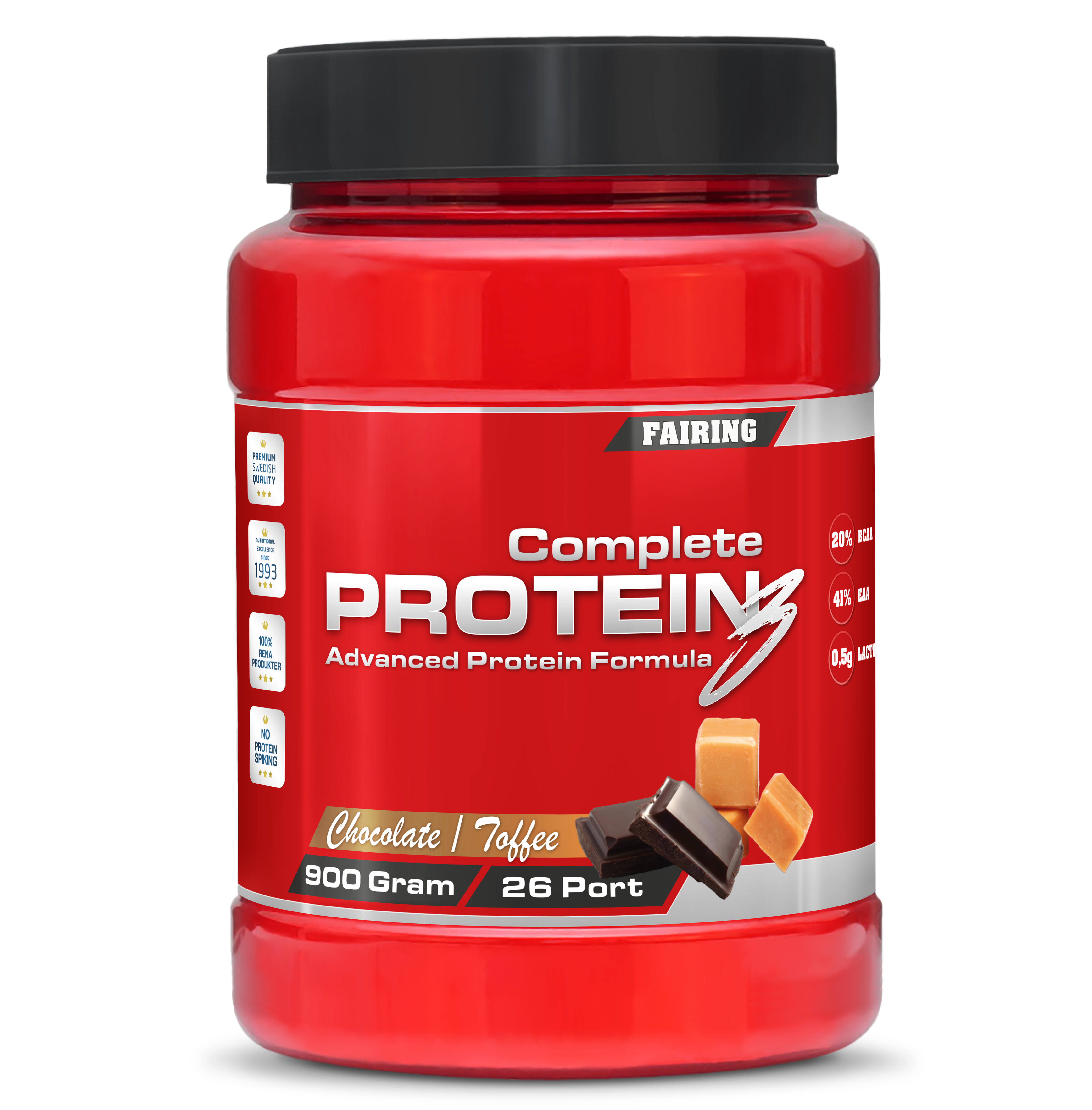 Komplet Protein 3 Blandet protein 900 g strawberry