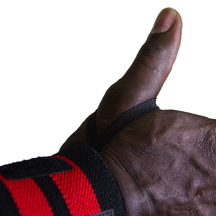 Wrist Wraps Pro Sort/R&oslash;d
