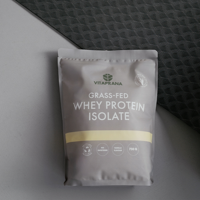 Valleproteinisolat Gr&aelig;sfodret 750 g vanilj
