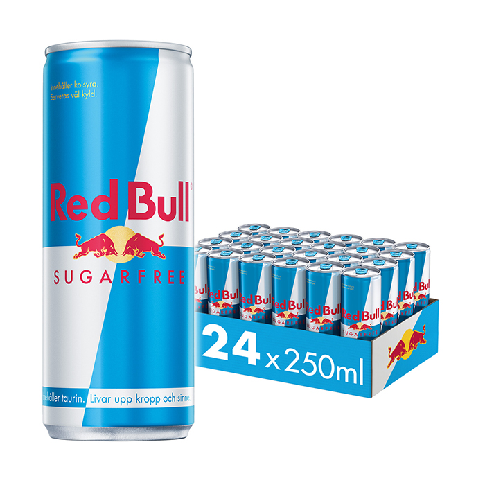 24 x Red Bull Energidrik Sukkerfri, 250 ml