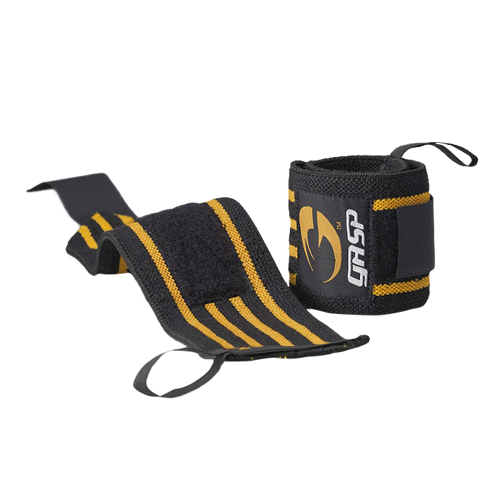 Hardcore Wrist Wraps, black/yellow, GASP