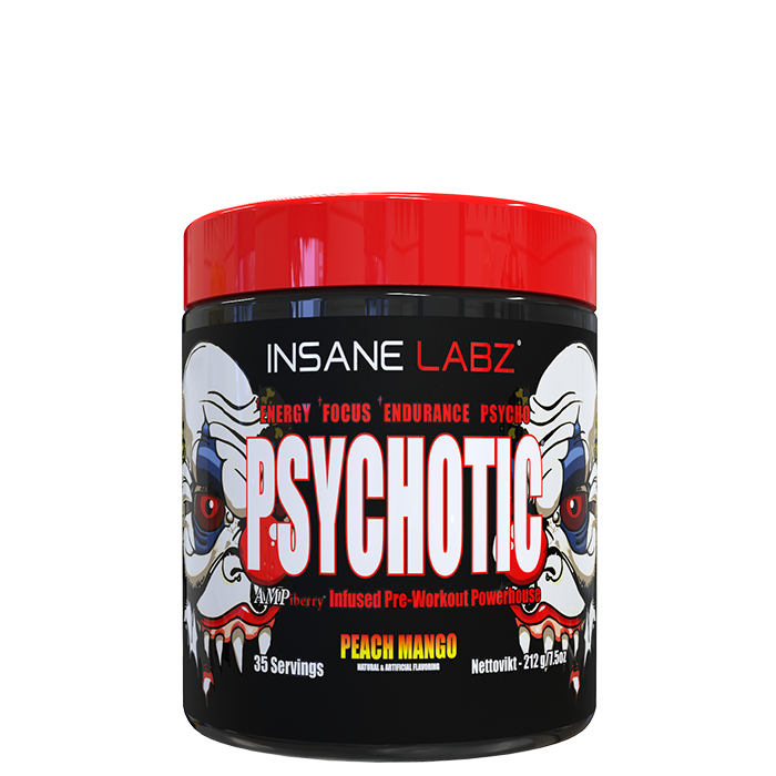 Psychotic Pre-Workout, 259 g, Fersken Mango