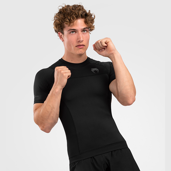 G-Fit Air Rashguard Kort&aelig;rmet Sort