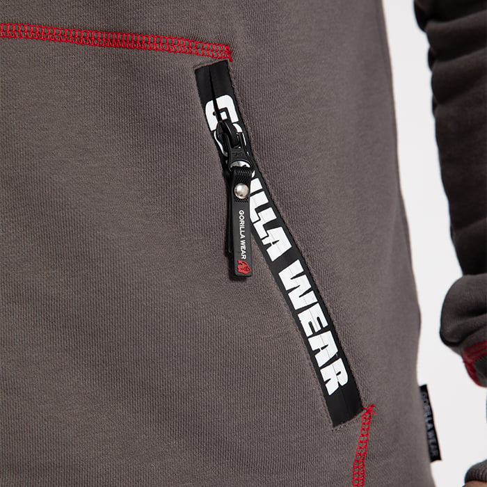 Georgia Zipped Hoodie, Grey