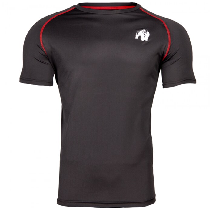 Performance Tee, black/red, small