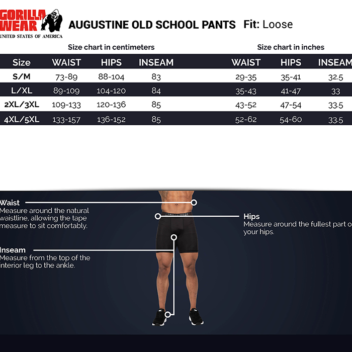 Augustine Old School Pants, Black/Red