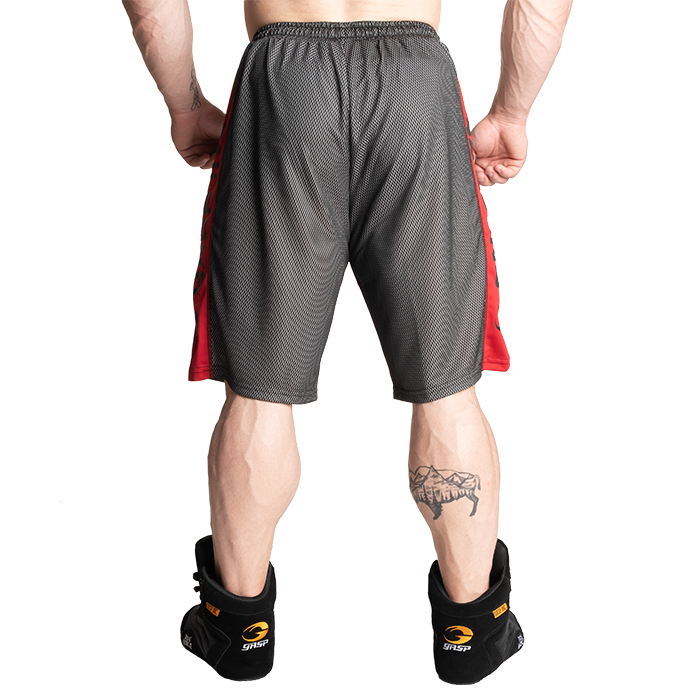 No1 Mesh Shorts, Black/Red