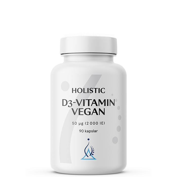 D3-vitamin vegan 2000IE (50 &micro;g) 90 vegetabilske kapsler