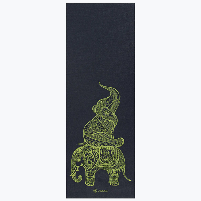 Yogamåtte 6 mm Sort Gul