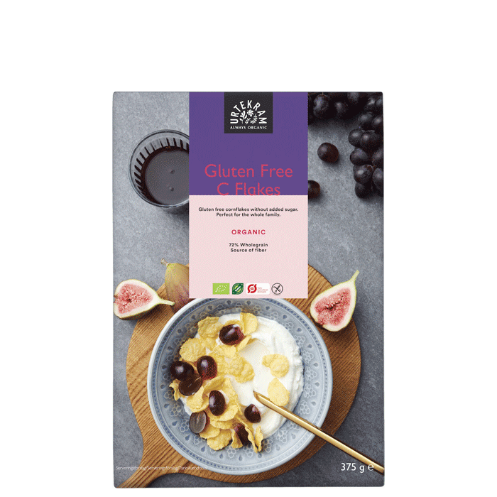 Cornflakes C flakes Økologisk- 375 gr - Urtekram