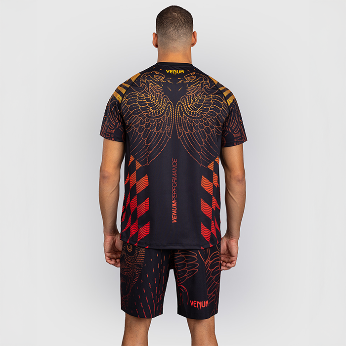Venum Quetzal Fury Dry Tech T-shirt Sort R&oslash;d Orange
