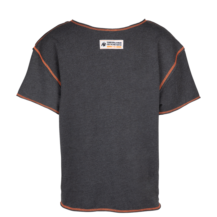 Wallace Workout Top, Grey/Orange