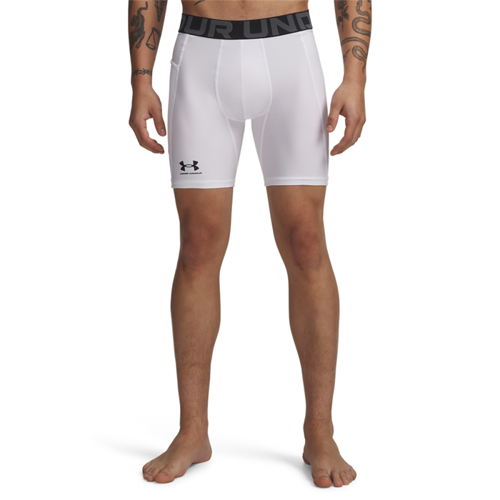 Under Armour 2P HeatGear Mid Compression Shorts Hvid Large Herre