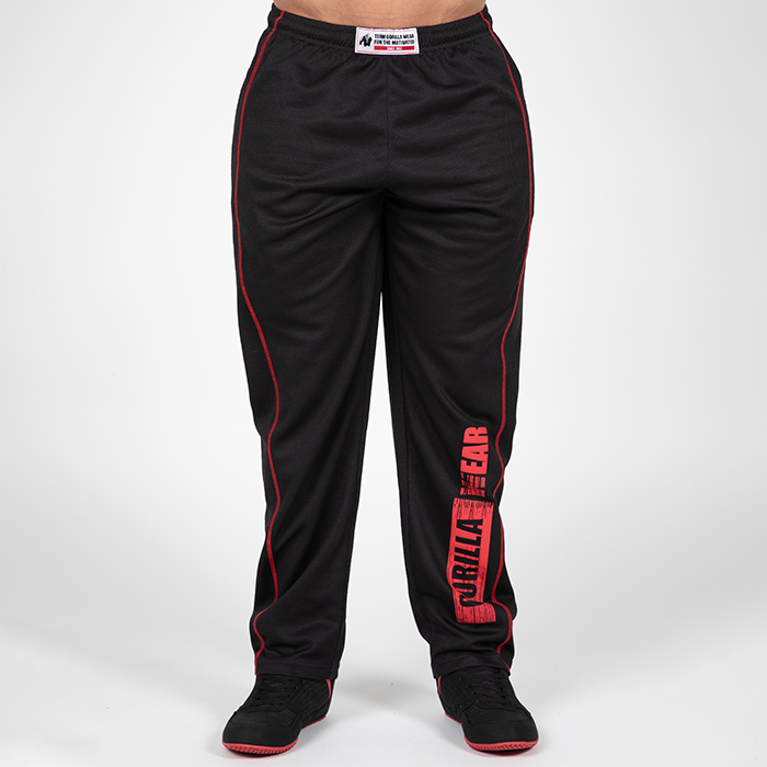 Gorilla Wear Wallace Mesh Pants, S/M, Black/red