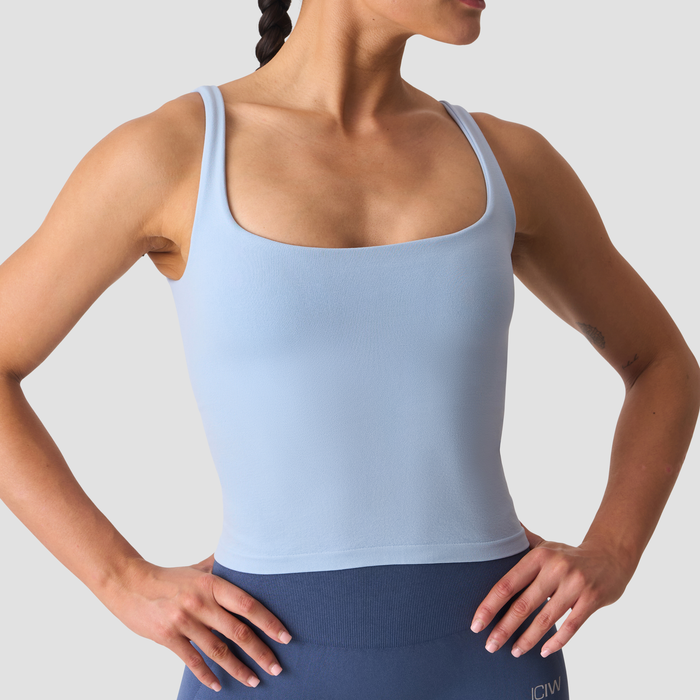 Smooth Seamless 2 i 1 Tanktop Blå