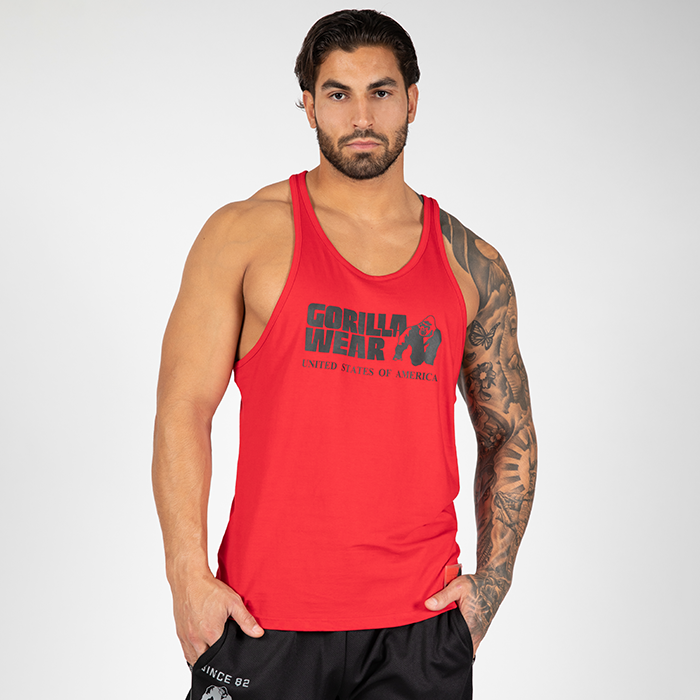 Gorilla Wear Classic Tank Top, M, Red