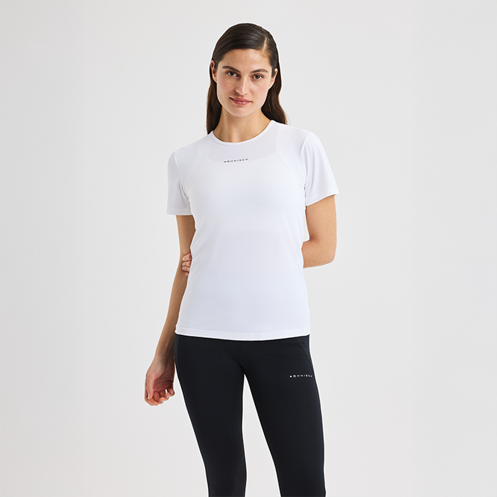 Jacquard T‑shirt Hvid