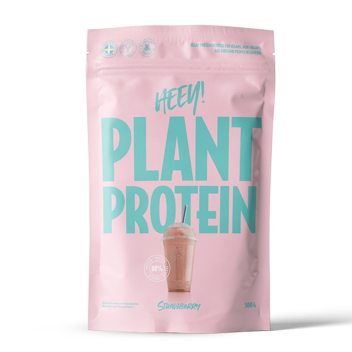 Heey! Vegan Plant Protein + Vitamin B12 Strawberry (500 g)