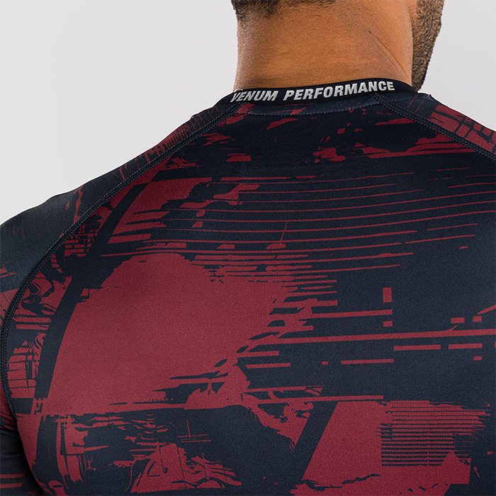 UFC Zenith by Venum Fight Week Rashguard Lang&aelig;rmet Bl&aring; R&oslash;d Gr&aring;