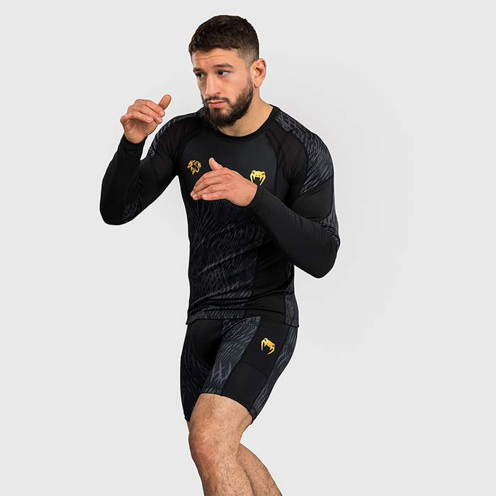 Venum X Chimaev Wild Borz Rashguard Lang&aelig;rmet Sort Gr&aring;