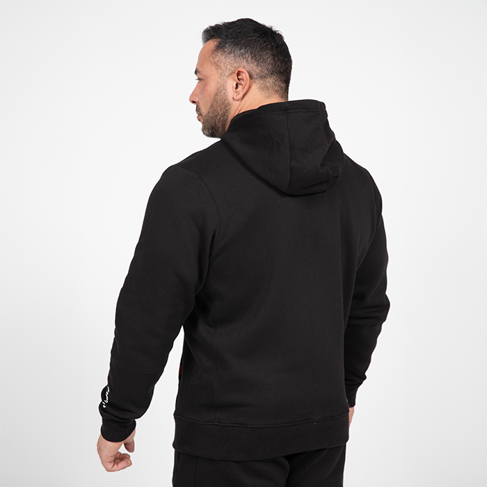 Leon Zipped Hoodie, black, medium