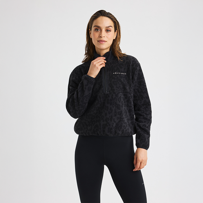 Termofleece Halvzip Grå Leo