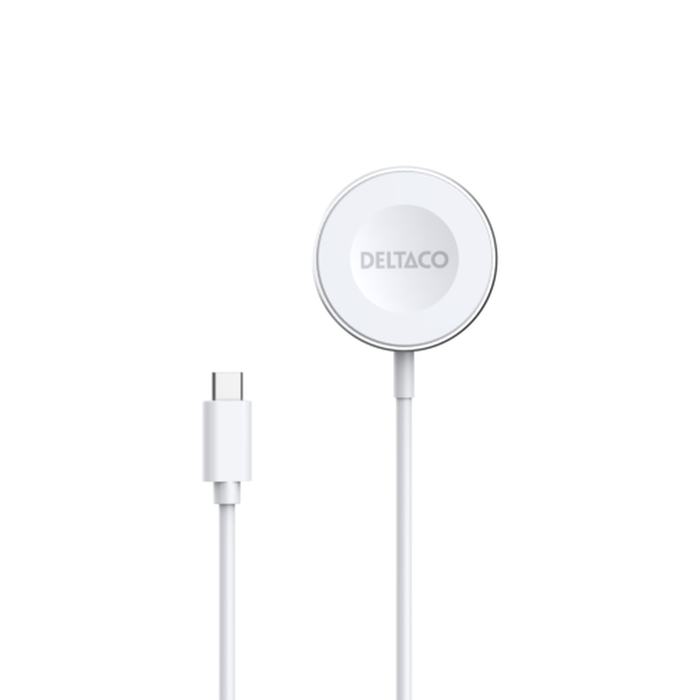 Oplader til Apple Watch og Samsung Galaxy Watch USB-C 1 m Hvid
