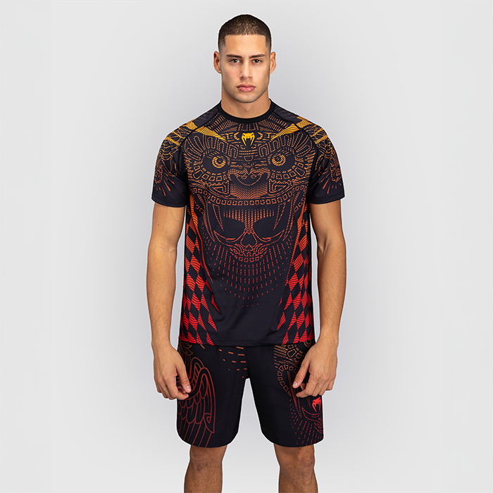 Venum Quetzal Fury Dry Tech T-shirt Sort R&oslash;d Orange