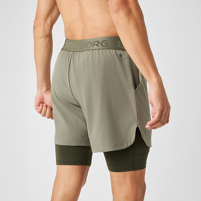 Borg 2 in 1 Shorts Gr&oslash;n