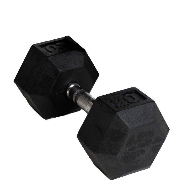 Hexhåndvægt gummi, 20 kg, Abilica