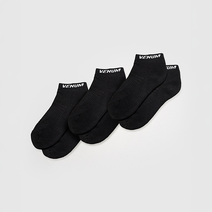 Ankelsokker 3 par Sort Hvid