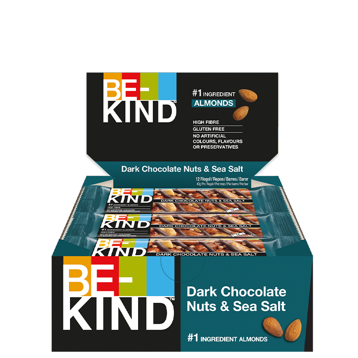 12 x BeKind Core Bar 40 g Dark Chocolate Nuts & Sea Salt