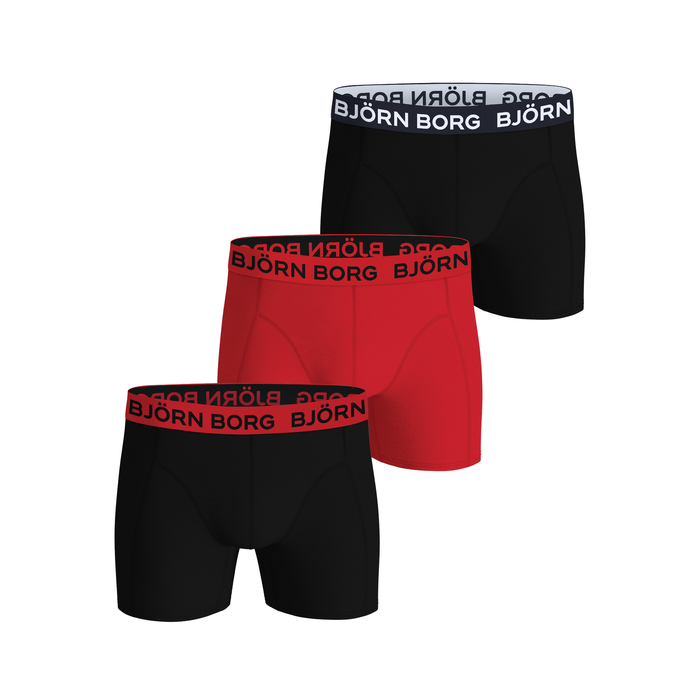 Björn Borg Cotton Stretch Boxers 3-pack Sort, S