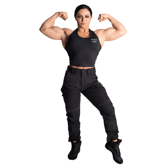 Hardcore Crop T-Back, Black, XS 