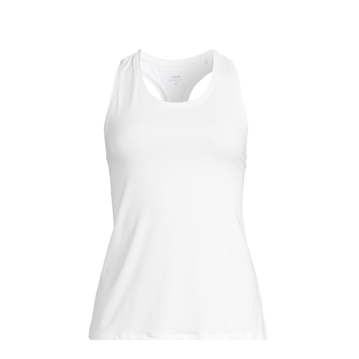 Essential Racerback Tank, White