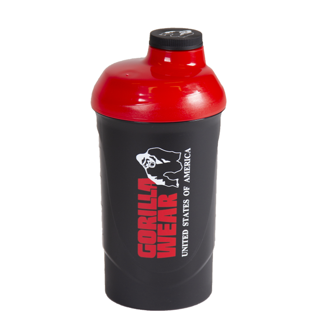 Gorilla Wear Wave Shaker Sort/R&oslash;d 600 ml