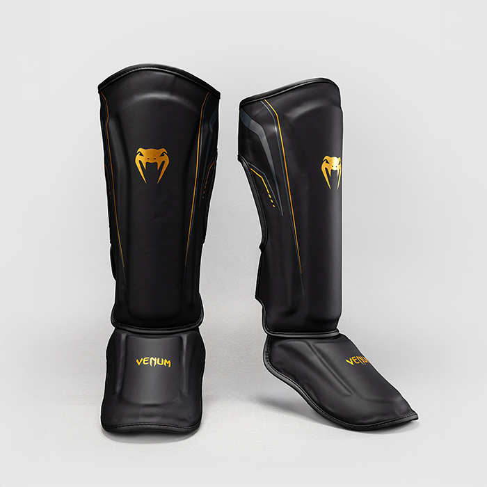 Venum Streamline Skinnebensbeskyttere Sort Guld