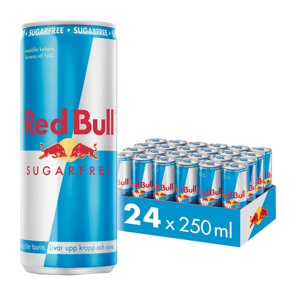 24 x Red Bull Energidrik Sukkerfri, 250 ml