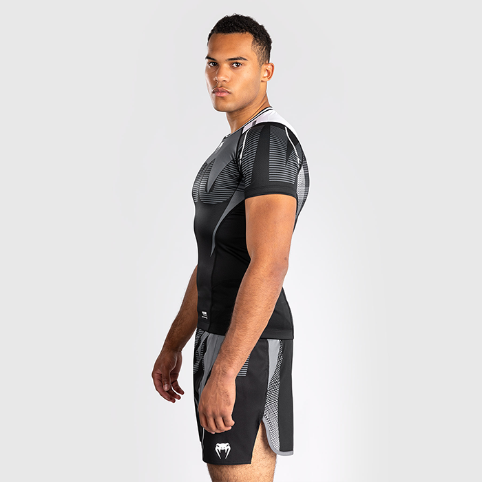 Venum Adrenaline Rashguard Kort&aelig;rmet Sort Gr&aring;