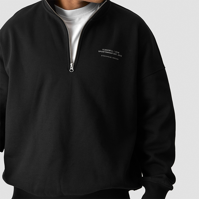 Everyday 1/4 Zip Tr&oslash;je Sort