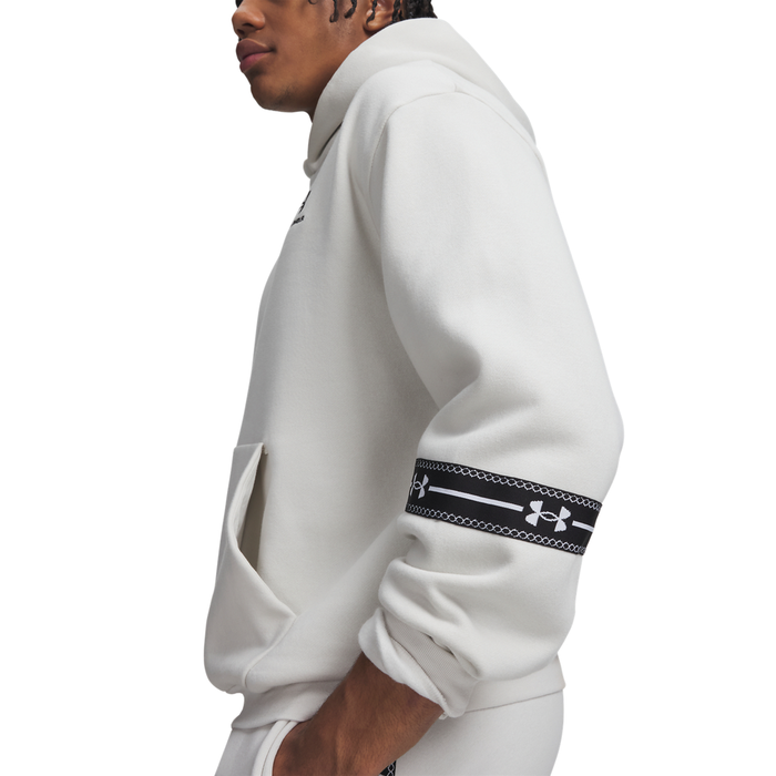 UA Icon Flc Taped Hoodie Summit White