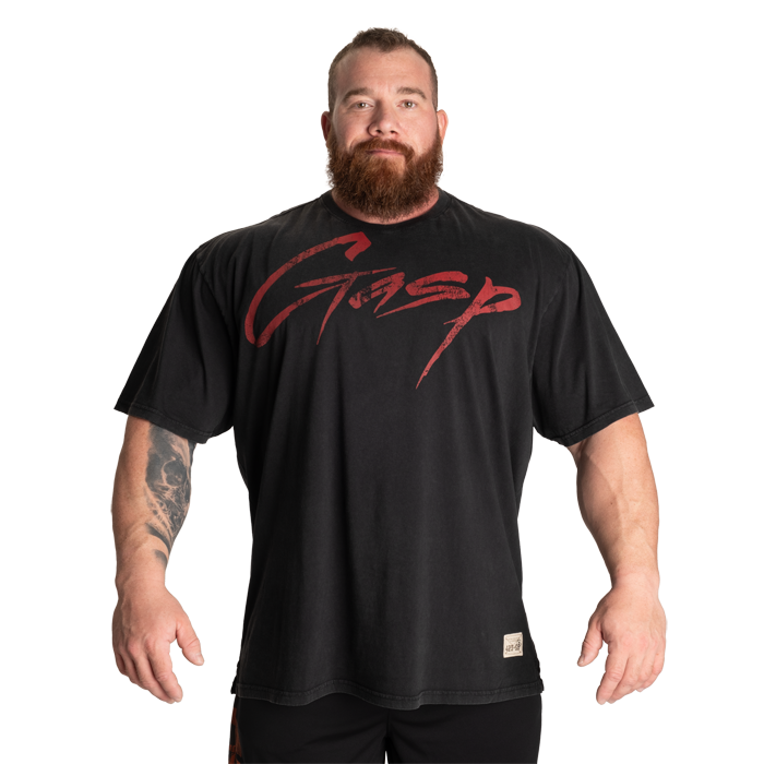 Vintage Original T-shirt Vasket Sort Rød