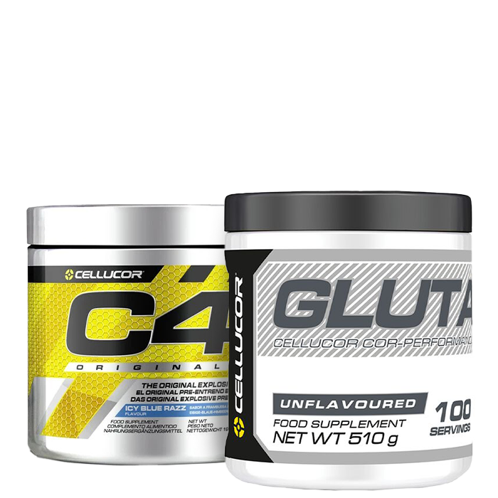C4 PWO 30 portioner + COR-Performance Glutamin 510 g