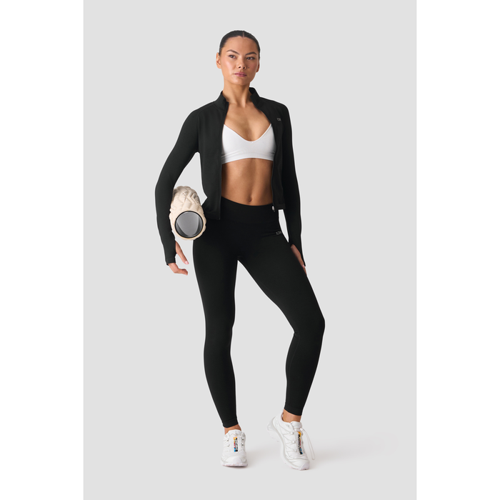 Smooth Seamless Jakke med Lynl&aring;s Sort