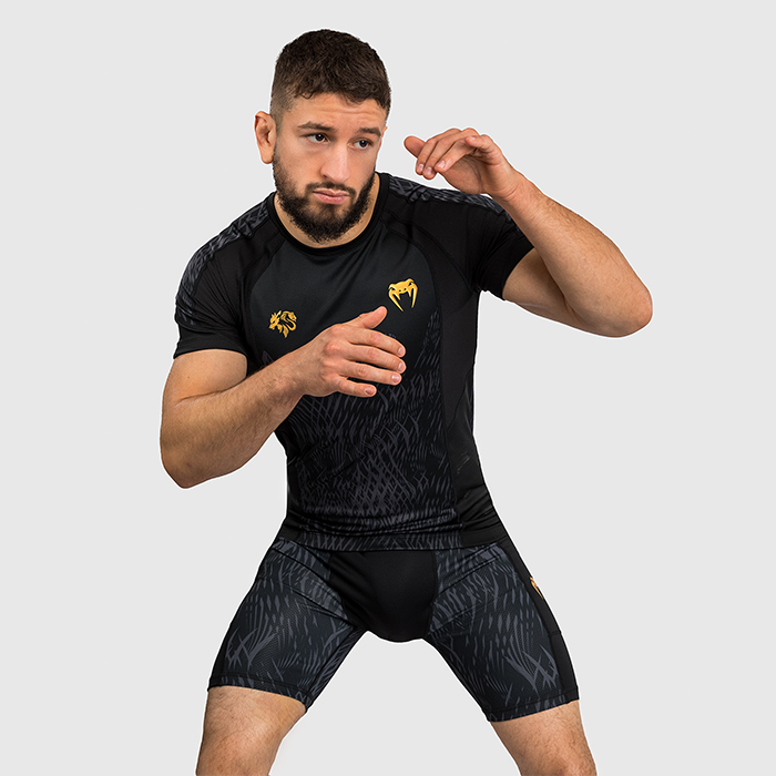 Venum X Chimaev Wild Borz Rashguard Kort&aelig;rmet Sort Gr&aring;