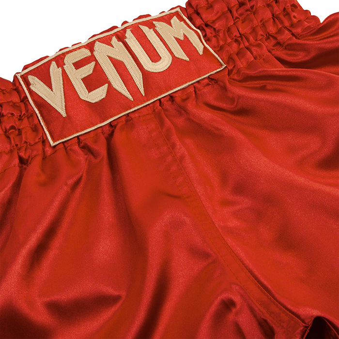 Klassiske Muay Thai Shorts R&oslash;d/Guld