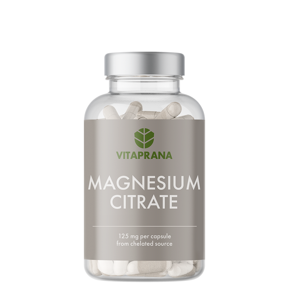 Magnesiumcitrat 125 mg 100 kapsler